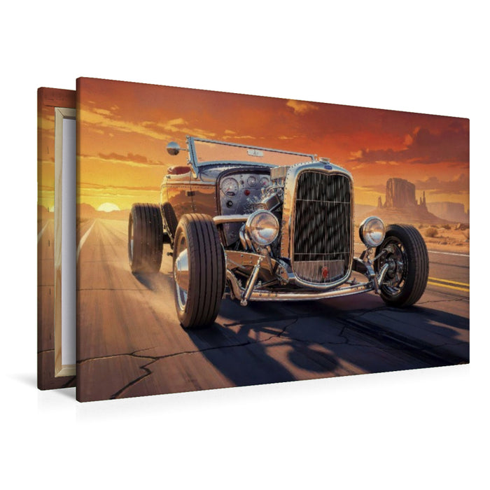 Premium Textil-Leinwand Ein Motiv aus dem Kalender Hot Road - Oldtimer Nostalgie