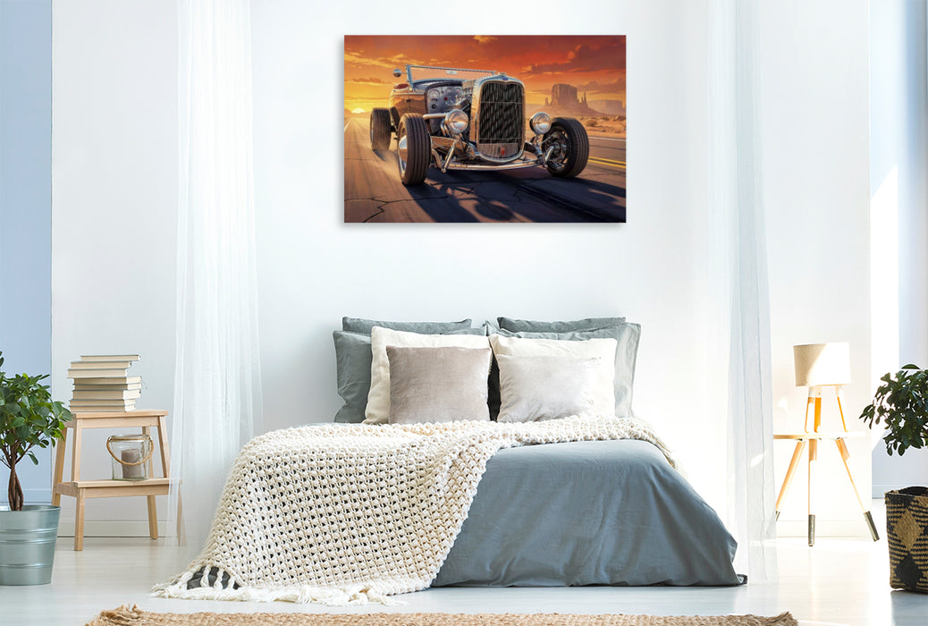 Premium Textil-Leinwand Ein Motiv aus dem Kalender Hot Road - Oldtimer Nostalgie