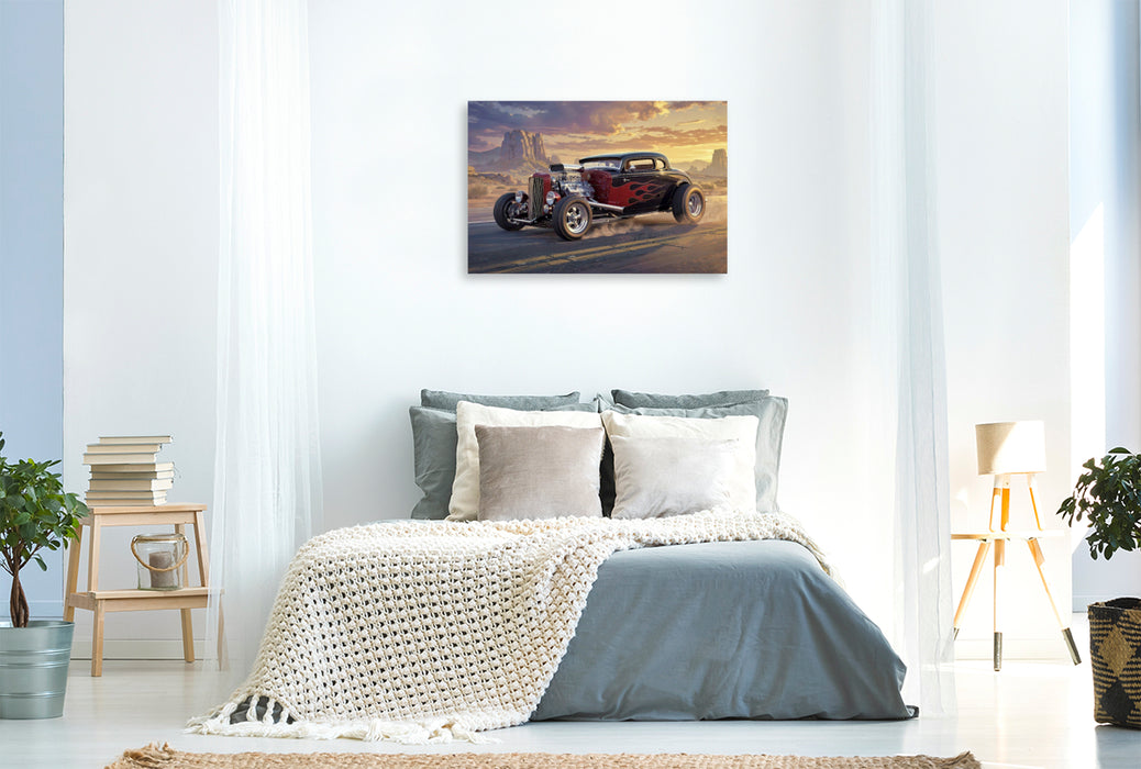 Premium Textil-Leinwand Wo jeder Kilometer ein Kapitel ist.