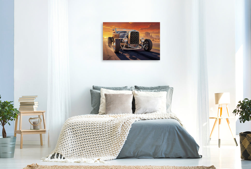 Premium Textil-Leinwand Ein Motiv aus dem Kalender Hot Road - Oldtimer Nostalgie