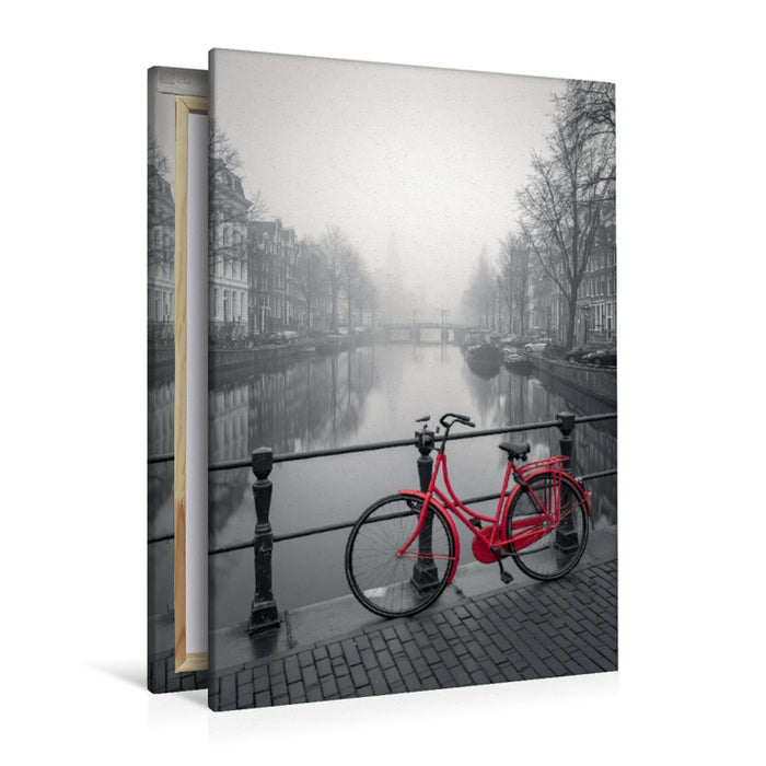 Premium Textil-Leinwand Amsterdam, Freiheit entlang der Grachten