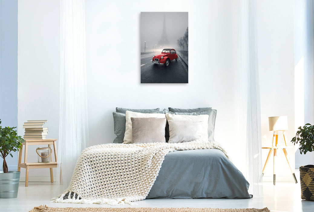 Premium Textil-Leinwand Paris, zwischen Träumen und Eleganz