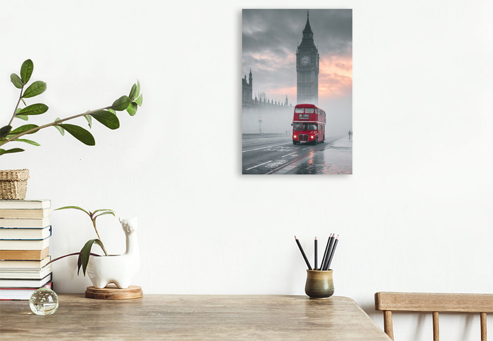 Premium Textil-Leinwand London, der Zauber eines neuen Tages