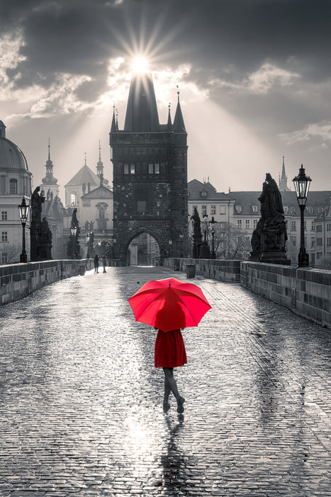 Premium Textil-Leinwand Prag, ein Spaziergang durch die Magie