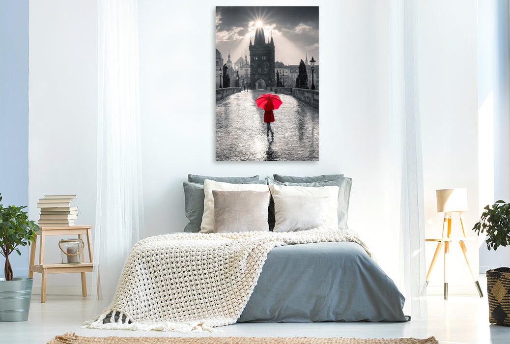 Premium Textil-Leinwand Prag, ein Spaziergang durch die Magie
