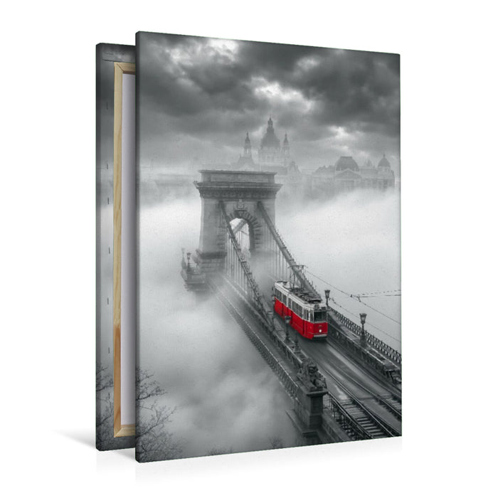 Premium Textil-Leinwand Budapest, Magische Momente an der Donau