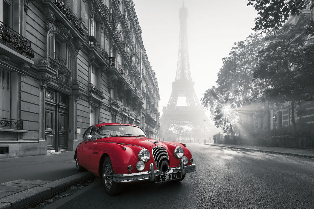Premium Textil-Leinwand Paris, Paris erwacht im Morgenlicht