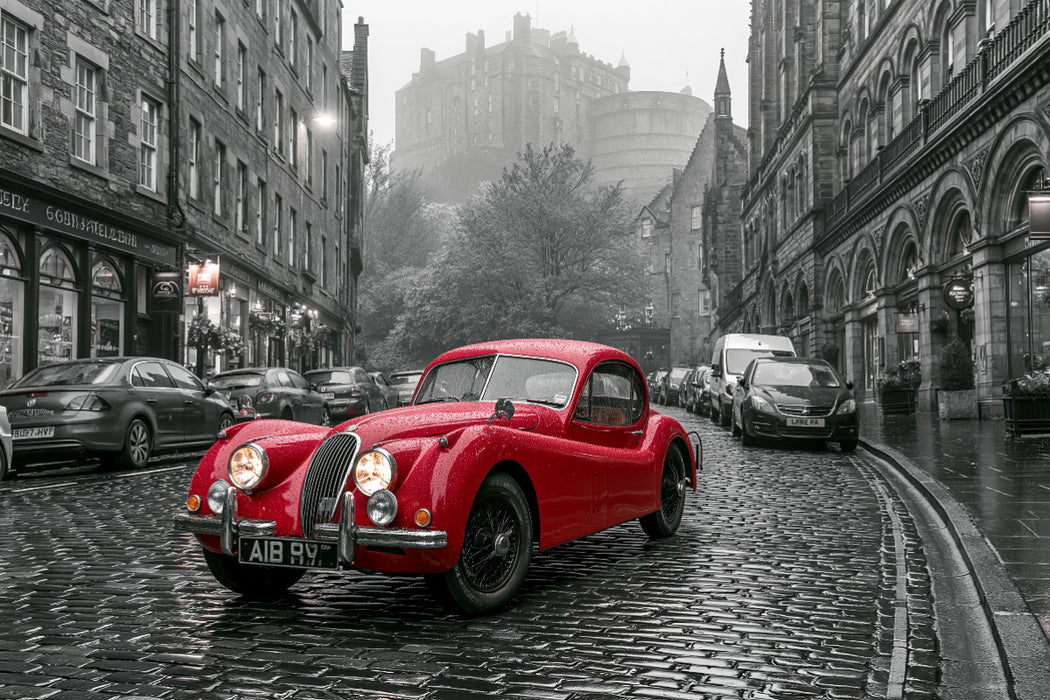 Premium Textil-Leinwand Edinburgh, Geheimnisse am Morgen