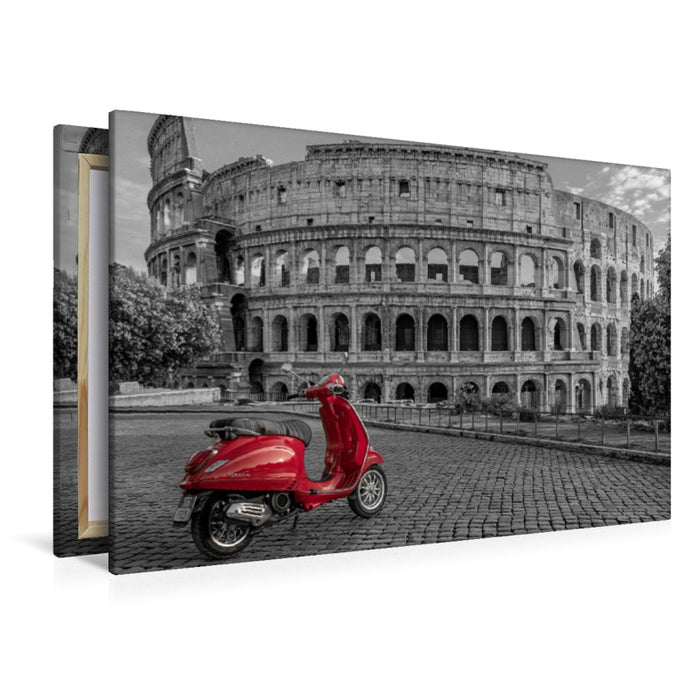 Premium Textil-Leinwand Rom, Dolce Vita im Morgenlicht