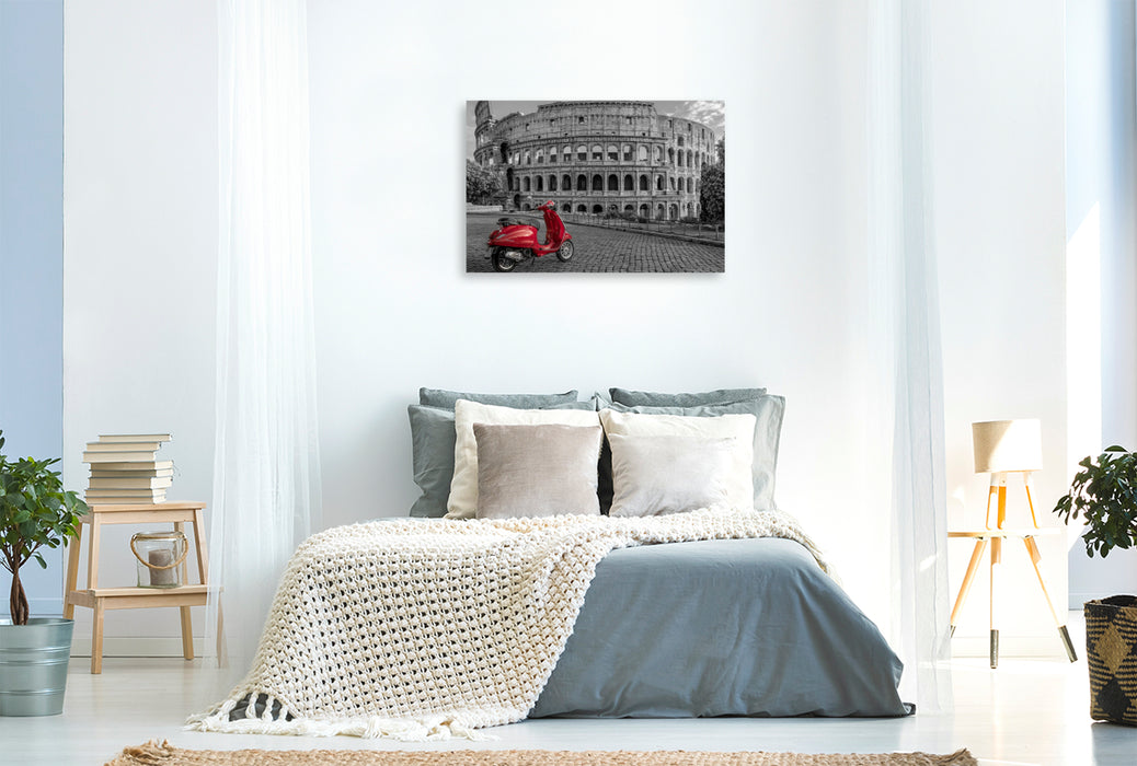 Premium Textil-Leinwand Rom, Dolce Vita im Morgenlicht