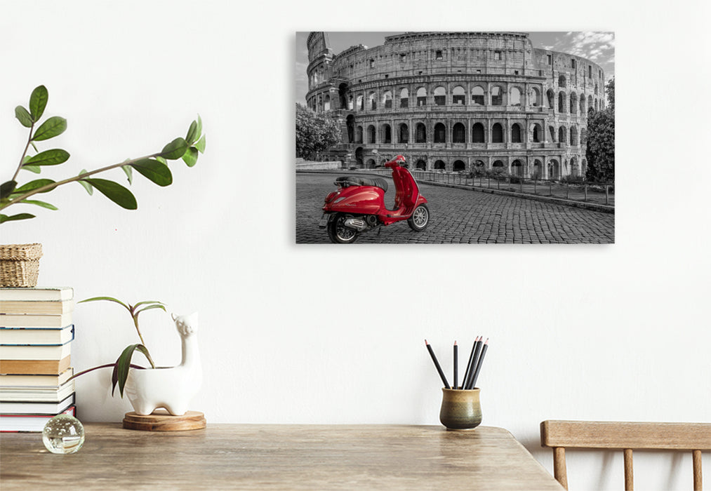 Premium Textil-Leinwand Rom, Dolce Vita im Morgenlicht