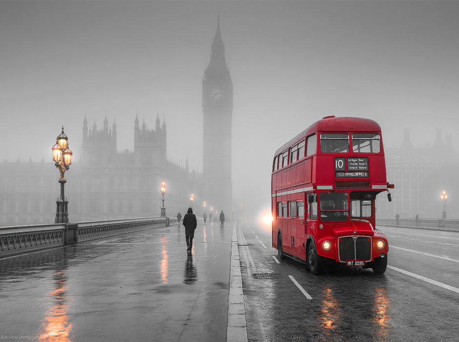 London, zeitlose Ikone im Nebel - CALVENDO Foto-Puzzle'