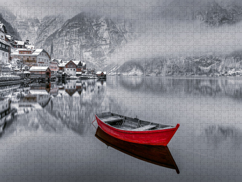Hallstadt, Stilvoll durch den Winter - CALVENDO Foto-Puzzle'