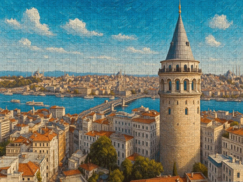 Galataturm (Galata Kulesi) - CALVENDO Foto-Puzzle'