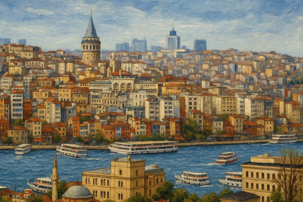 Premium Textil-Leinwand Istanbul Panormablick (Istanbul Panorama)