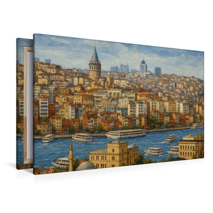 Premium Textil-Leinwand Istanbul Panormablick (Istanbul Panorama)