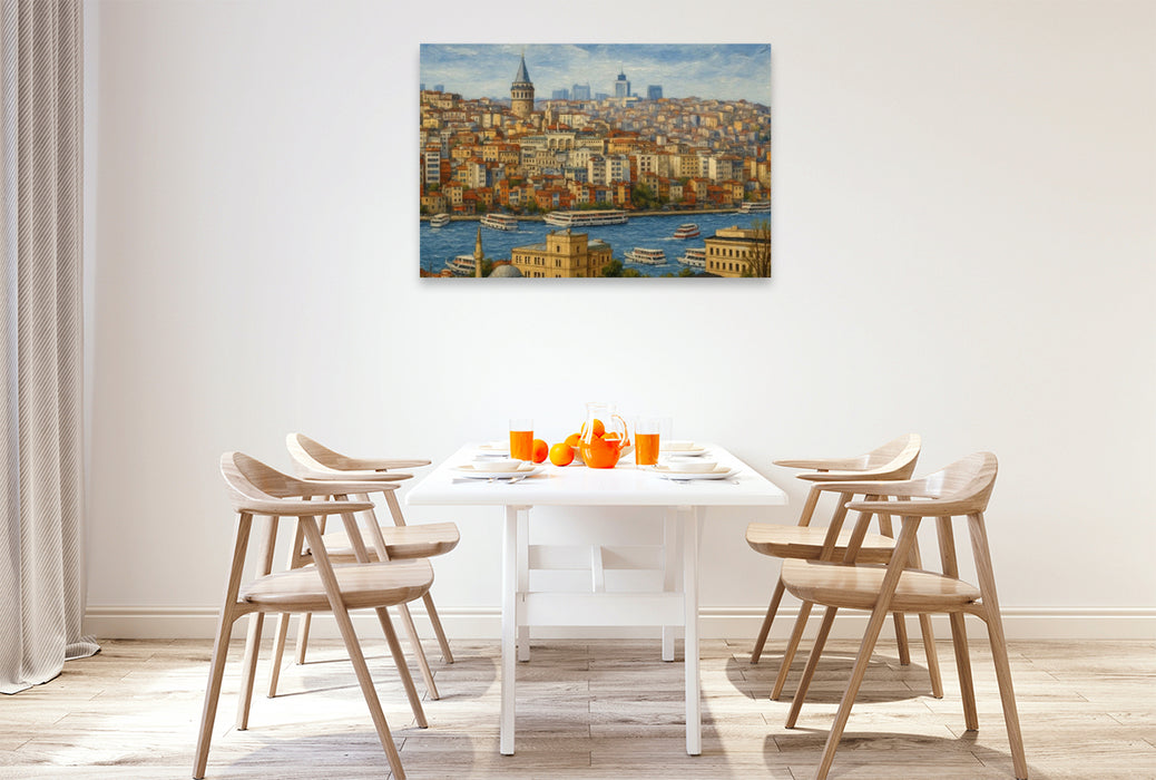Premium Textil-Leinwand Istanbul Panormablick (Istanbul Panorama)