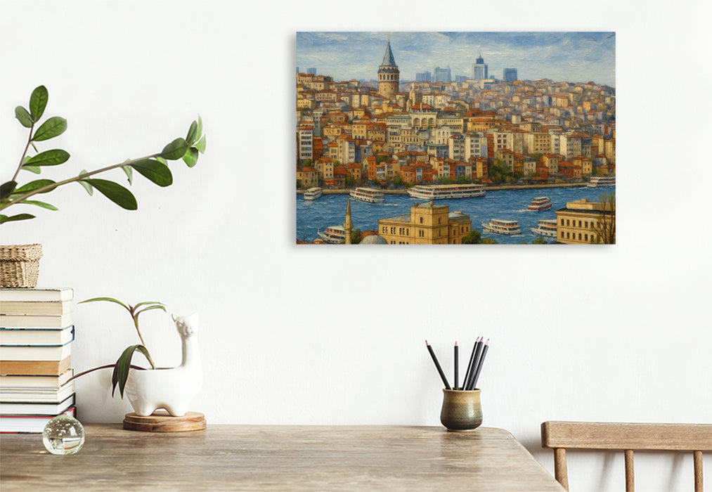 Premium Textil-Leinwand Istanbul Panormablick (Istanbul Panorama)