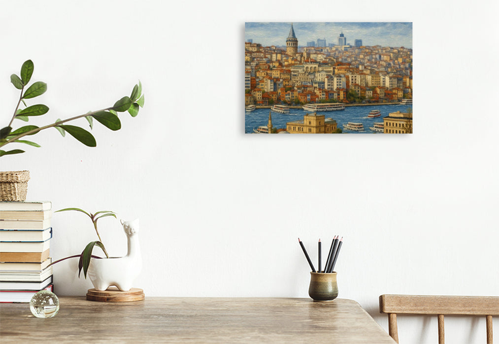 Premium Textil-Leinwand Istanbul Panormablick (Istanbul Panorama)