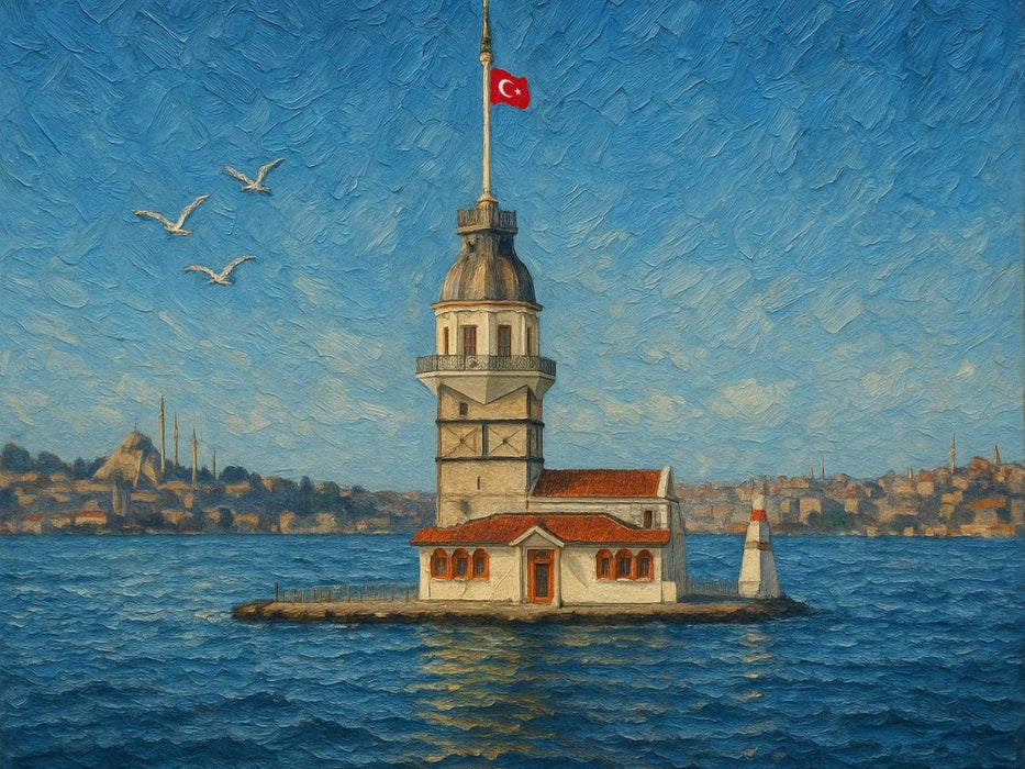 Leanderturm (Kız Kulesi, „Mädchenturm“) - CALVENDO Foto-Puzzle'