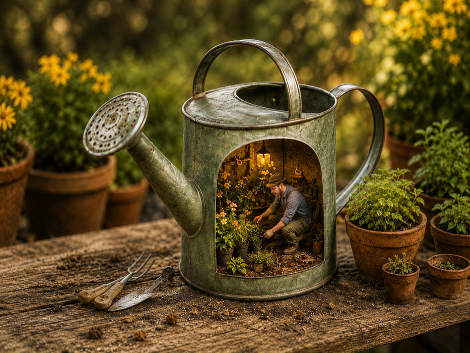 Gärtnerglück in der Gießkanne - CALVENDO Foto-Puzzle'