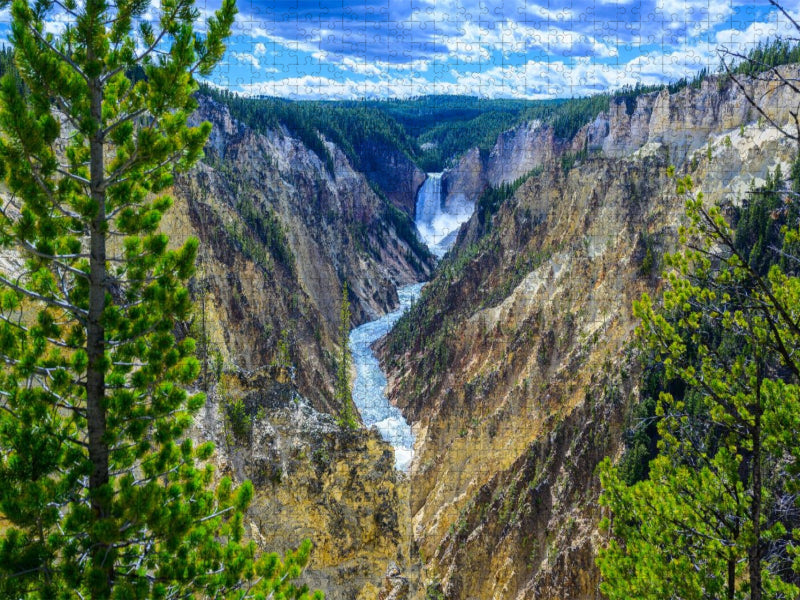 Grand Canyon of the Yellowstone, Wyoming - CALVENDO Foto-Puzzle'