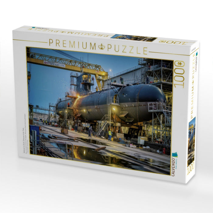 Geboren im Dock. Zuhause in der Tiefe. - CALVENDO Foto-Puzzle'