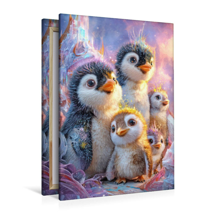 Premium Textil-Leinwand Drollige Pinguine