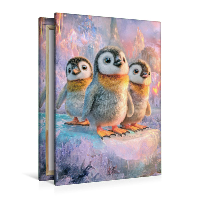 Premium Textil-Leinwand Drollige Pinguine