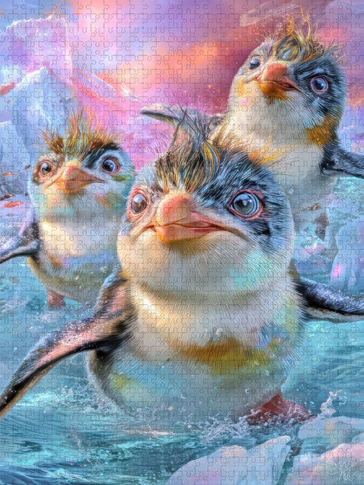 Drollige Pinguine - CALVENDO Foto-Puzzle'