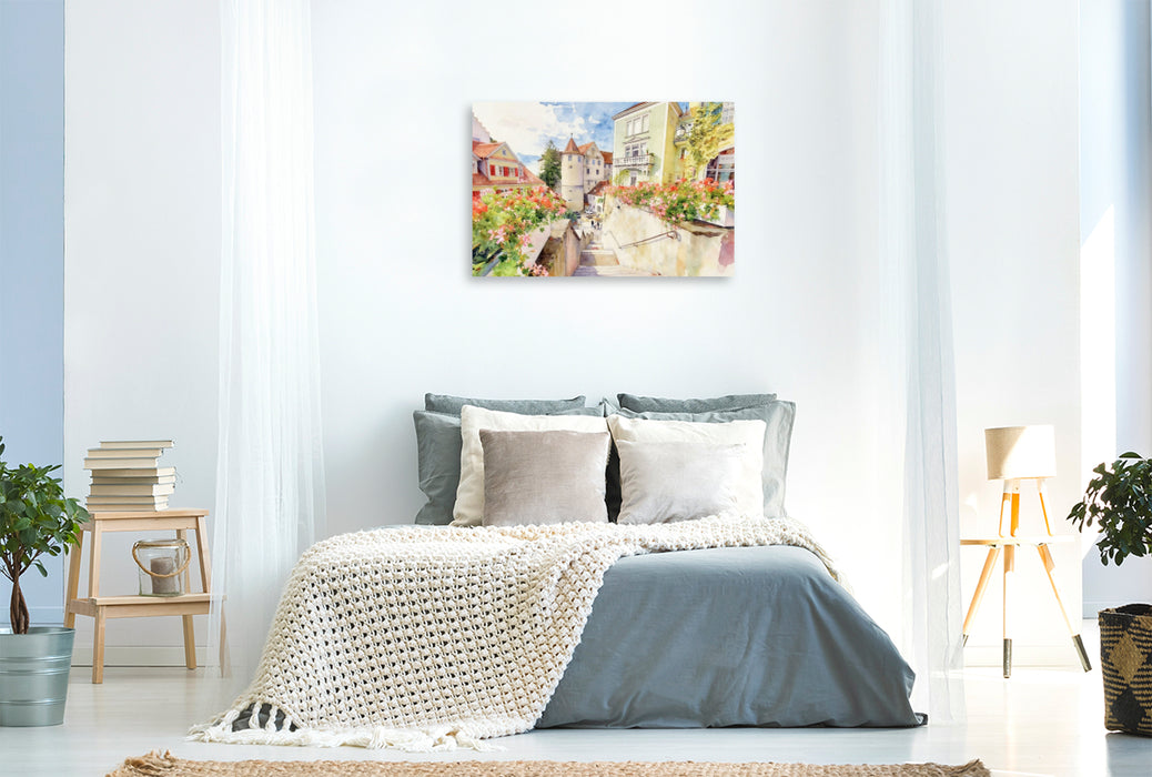 Premium Textil-Leinwand Meersburg