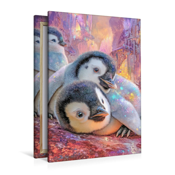 Premium Textil-Leinwand Drollige Pinguine