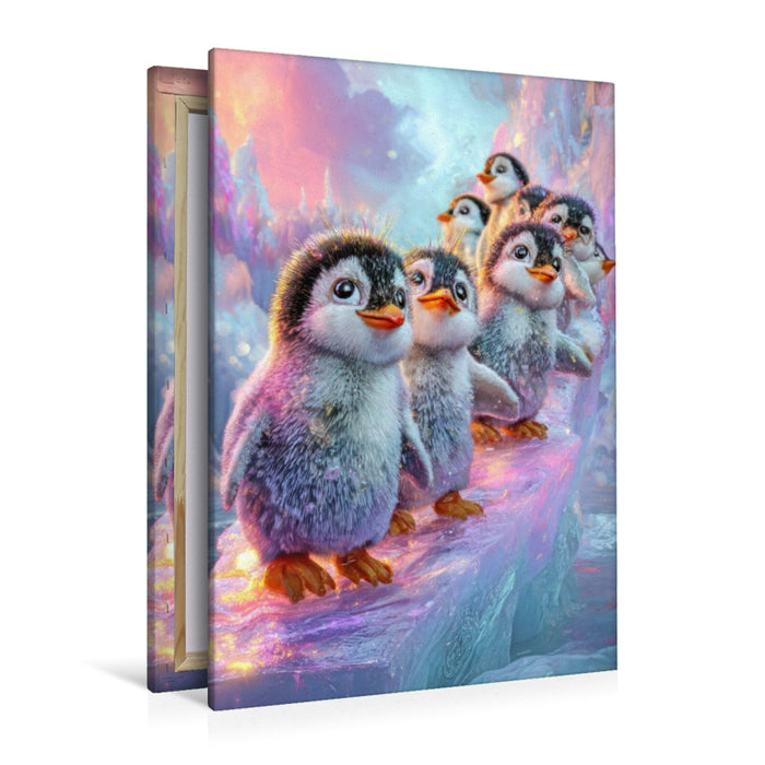 Premium Textil-Leinwand Drollige Pinguine