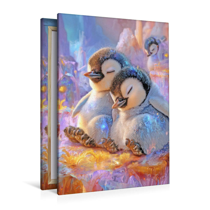 Premium Textil-Leinwand Drollige Pinguine