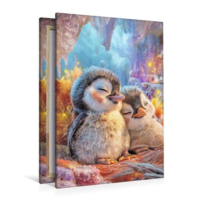 Premium Textil-Leinwand Drollige Pinguine