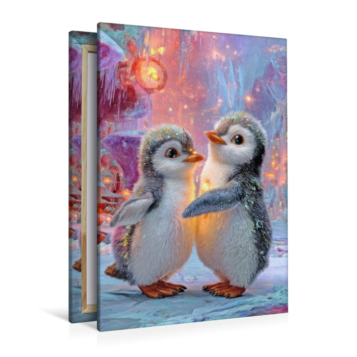 Premium Textil-Leinwand Drollige Pinguine