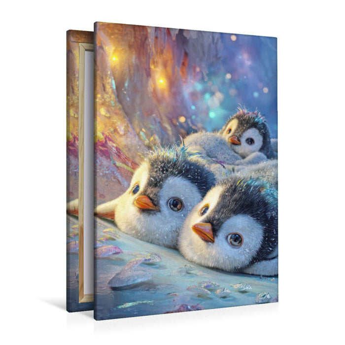 Premium Textil-Leinwand Drollige Pinguine