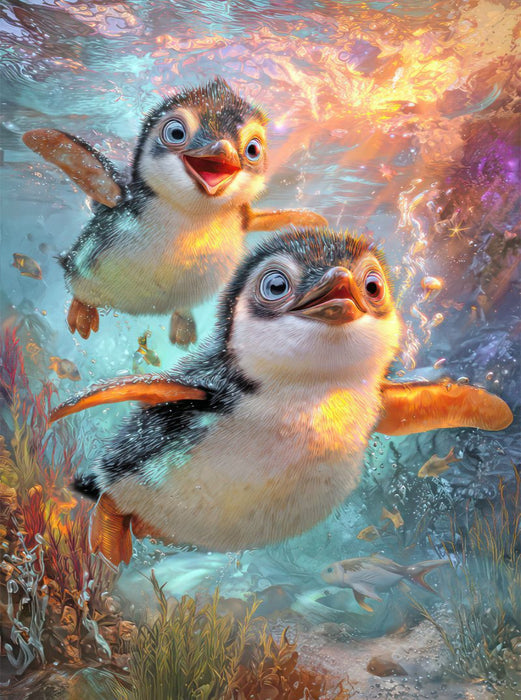 Drollige Pinguine - CALVENDO Foto-Puzzle'