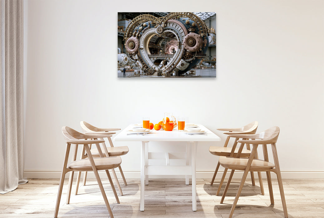 Premium Textil-Leinwand Dampfgetriebenes Herzportal
