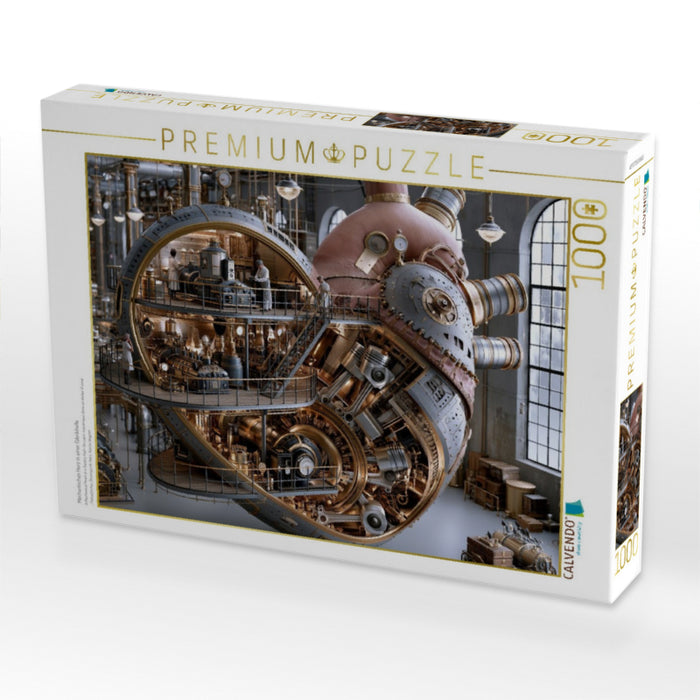 Mechanisches Herz in einer Fabrikhalle - CALVENDO Foto-Puzzle'