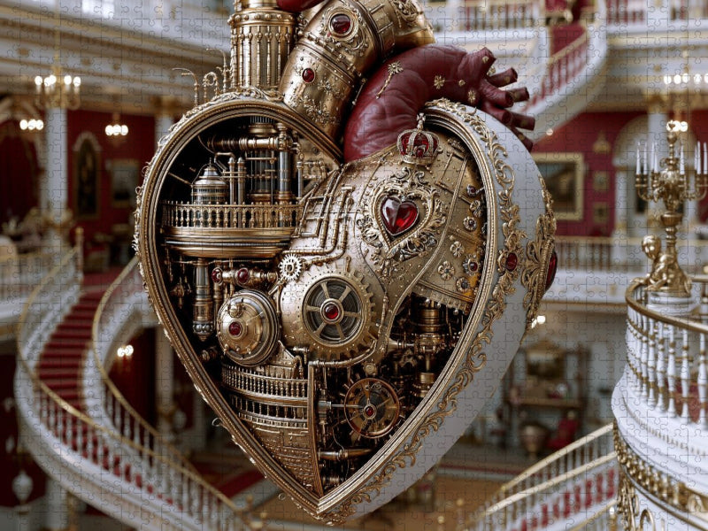 Königliches Steampunk-Herz - CALVENDO Foto-Puzzle'