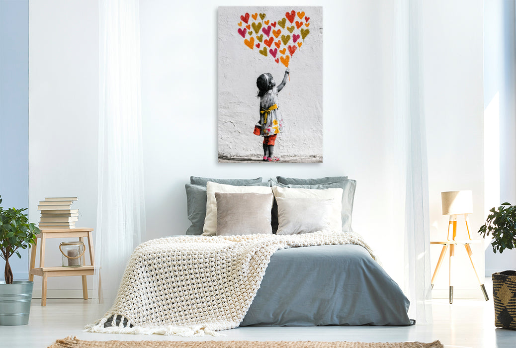 Premium Textil-Leinwand Liebe wächst aus kleinen Taten
