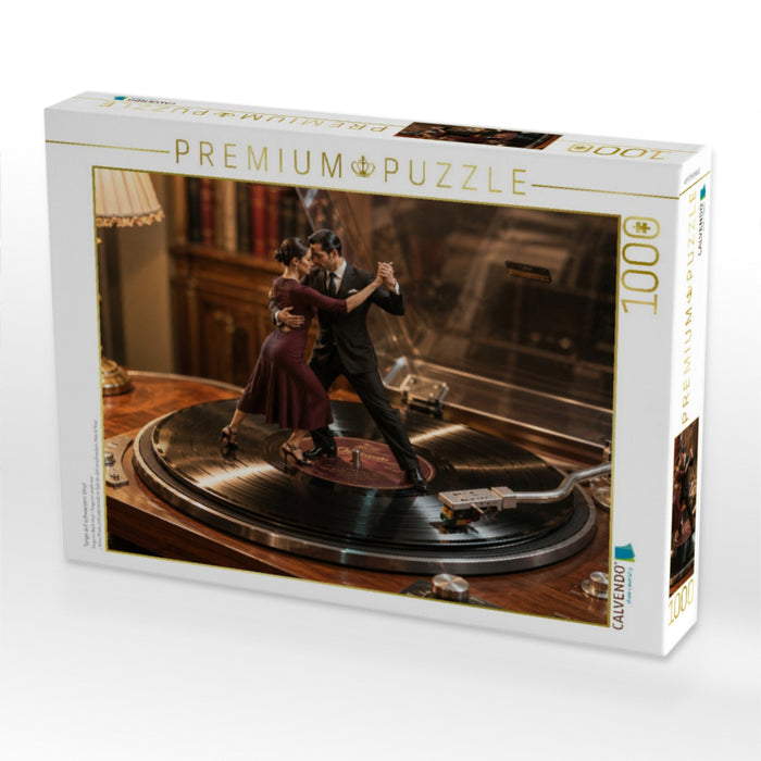 Tango auf schwarzem Vinyl - CALVENDO Foto-Puzzle'