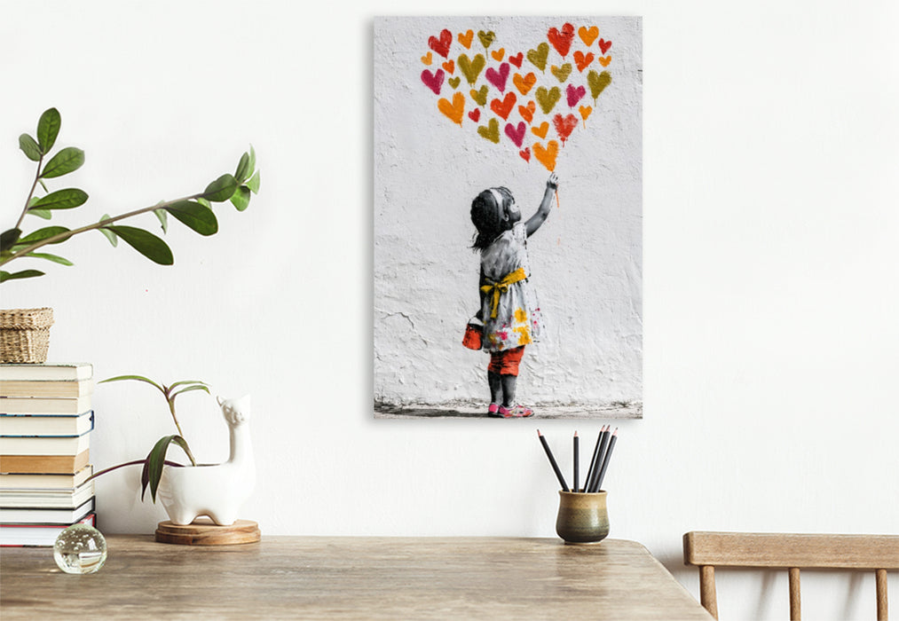 Premium Textil-Leinwand Liebe wächst aus kleinen Taten