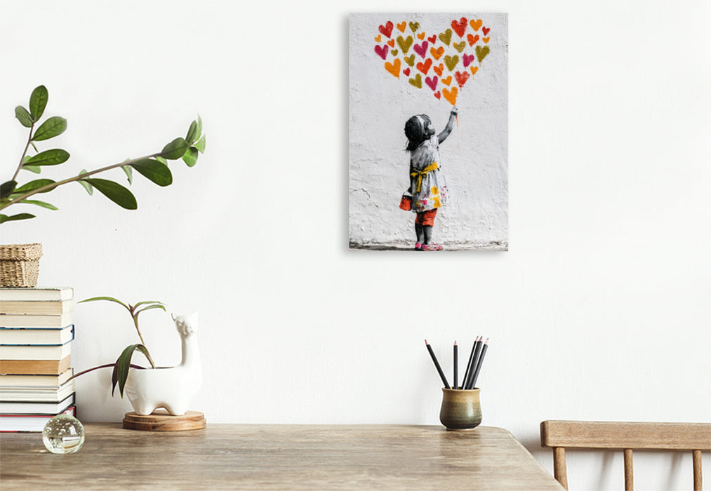 Premium Textil-Leinwand Liebe wächst aus kleinen Taten