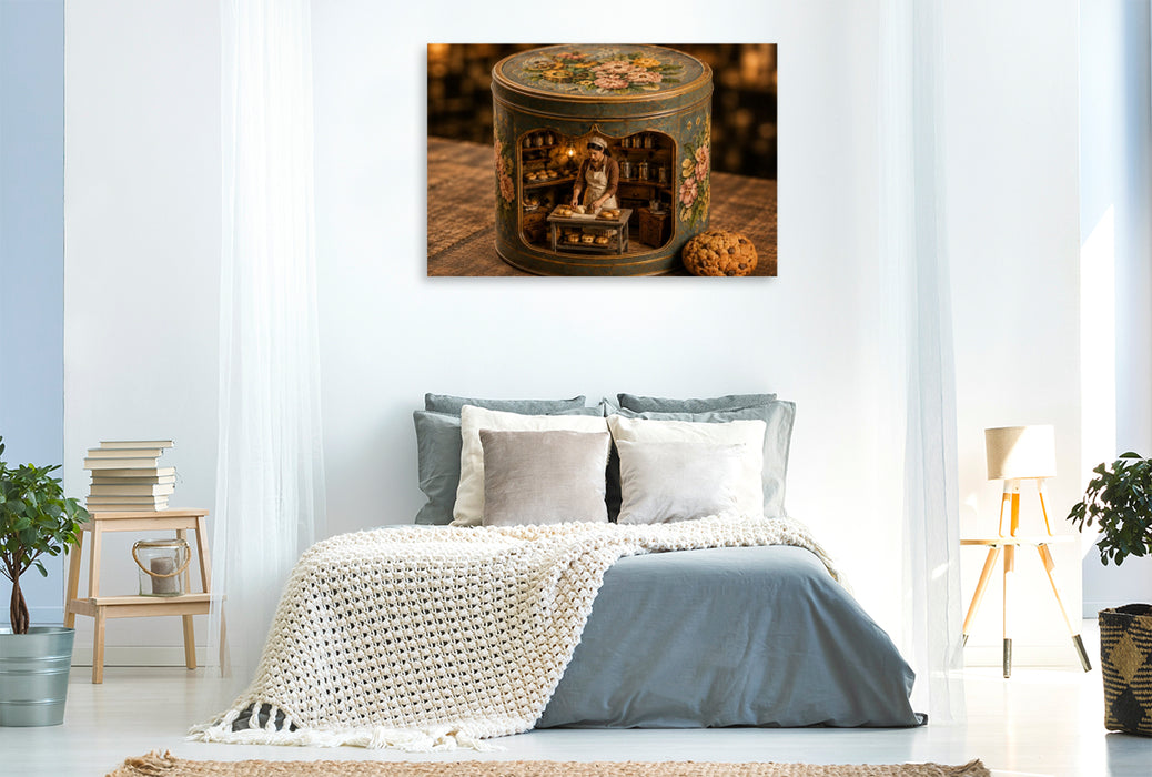 Premium Textil-Leinwand Die kleine Backstube der Erinnerungen