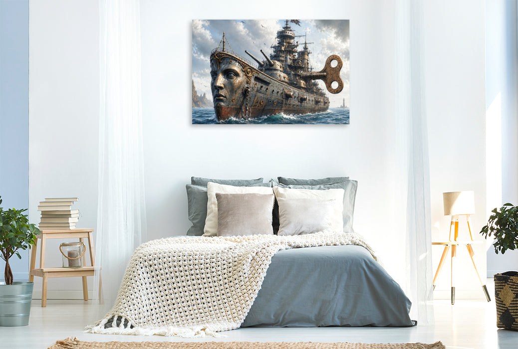 Premium Textil-Leinwand Die Wächterin der See