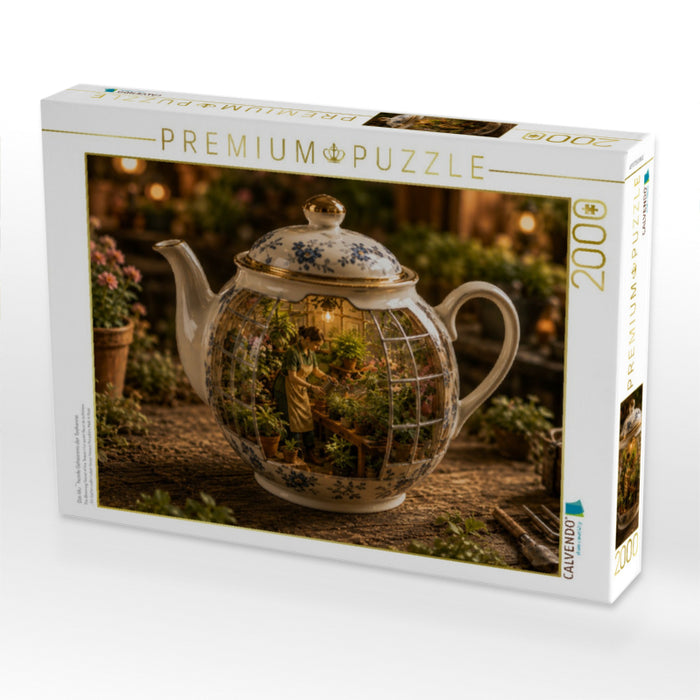 Das blühende Geheimnis der Teekanne - CALVENDO Foto-Puzzle'