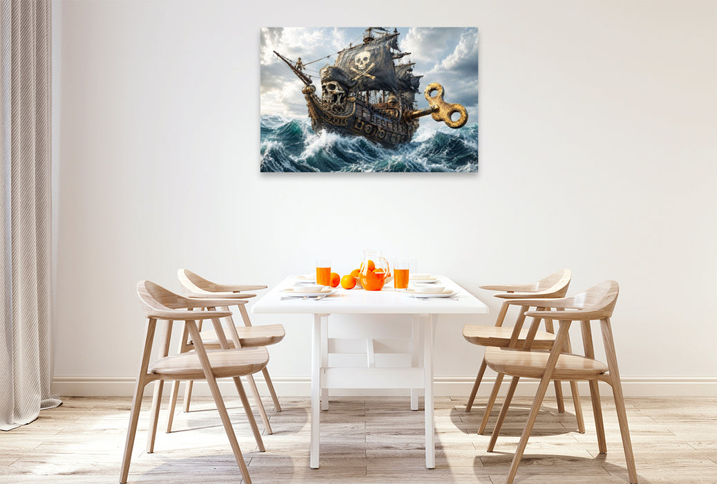 Premium Textil-Leinwand Das Piratenschiff