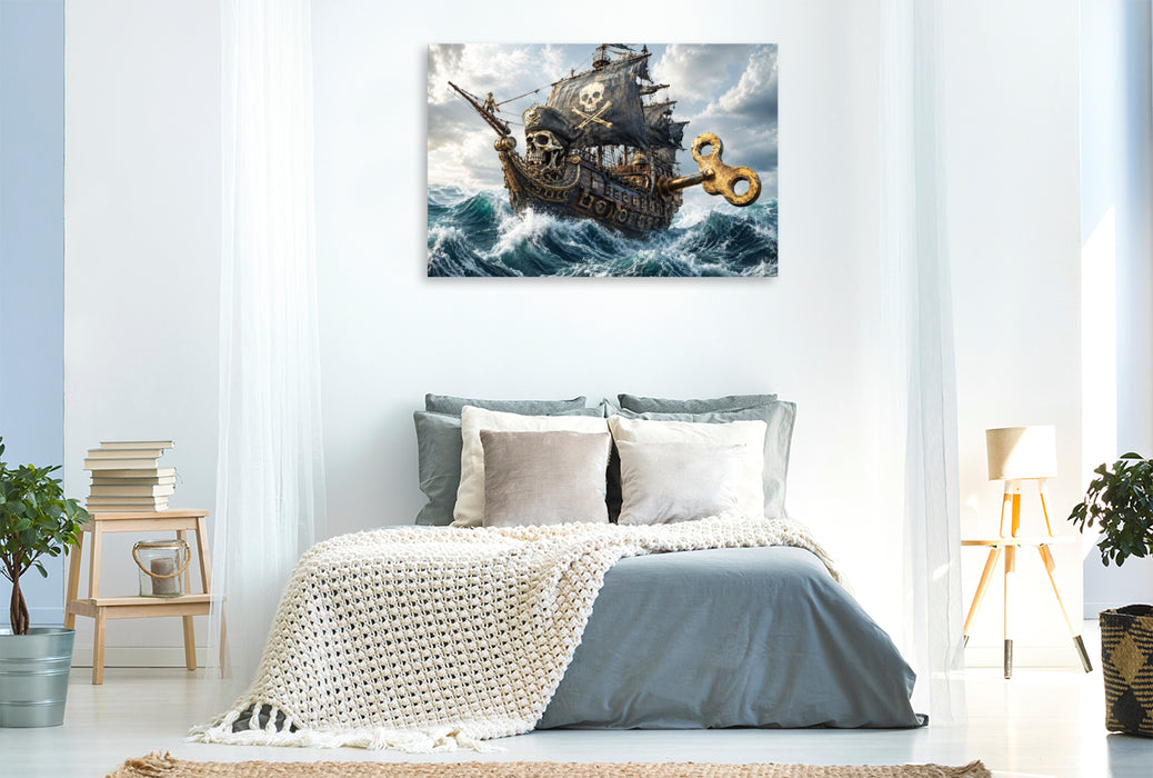 Premium Textil-Leinwand Das Piratenschiff